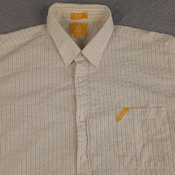 LRG Lifted Research Group Shirt Mens‎ 3XL Woven Long Sleeve Metallic Stripes - Picture 2 of 16
